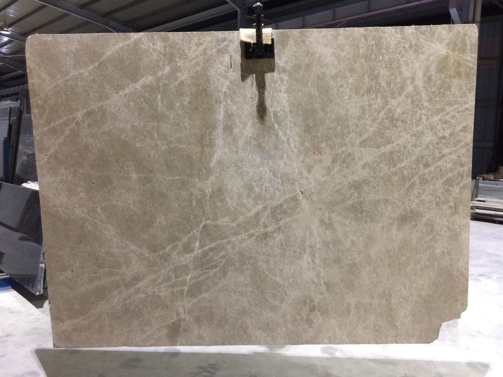 Light Emperador marble slab