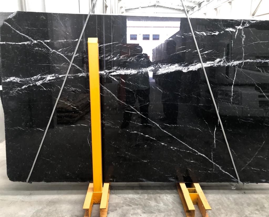 Nero Marquina marble slab